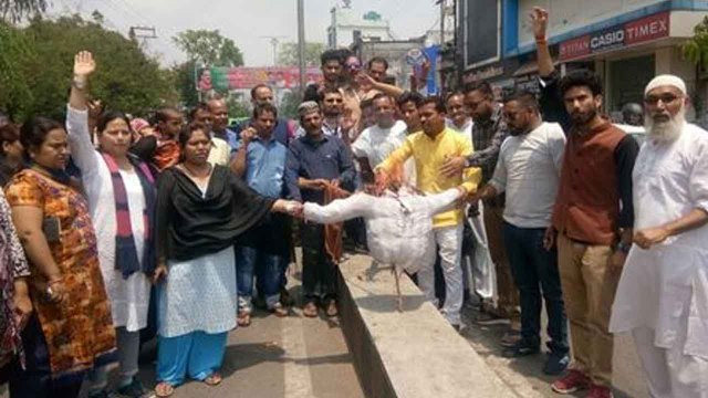 हल्द्वानी: नगर निगम के वार्डों का आरक्षण गलत निर्धारित के विरोध में प्रदर्शन