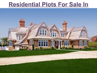 Residential Plots For Sale In Gurgaon