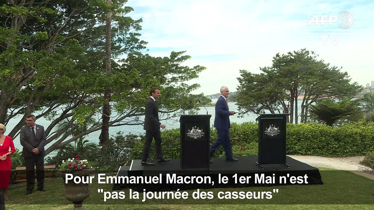 le 1er mai n'est "pas la journée des casseurs" (Macron)