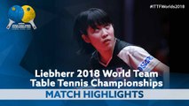 2018 World Team Championships Highlights | Miu Hirano vs Amelie Solja (Groups)