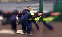 Black suspects being pinned down by Asian security in London accuse them of racism