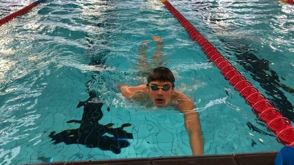 Florent Marais à l’entraînement, au centre aquatique