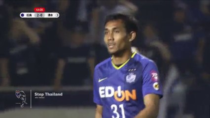 ชมฟอร์ม มุ้ย "ธีรศิลป์" vs ชิมิสึ เอสพัลส์ ลง 33 นาที (ティーラシン)