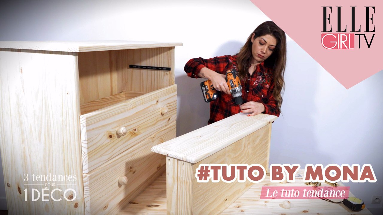 TUTO : Customiser un meuble I 3 TENDANCES POUR 1 DECO avec MAREVA GALANTER  sur ELLE GIRL TV ! #4