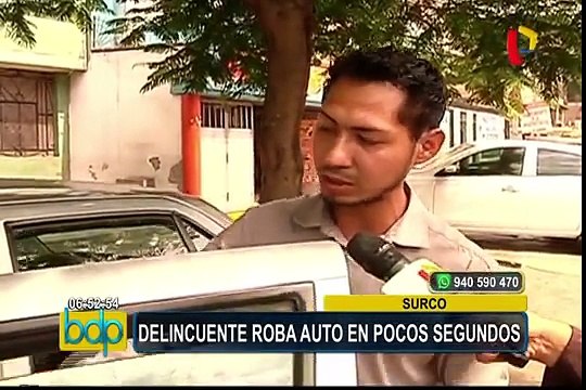 Se registran robos de autos en diferentes distritos de la capital