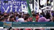 Trabajadores argentinos marchan contra políticas de Macri