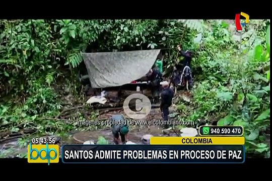 Colombia: presidente Santos admite problemas en proceso de paz
