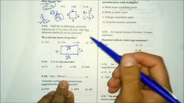 5. Sınıf MATEMATİK 2. Dönem 3. Yazılı Soruları ve Çözümü (%99 Çıkabilir )