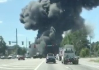 Smoke From C-130 Crash Seen on Road Near Savannah Airport