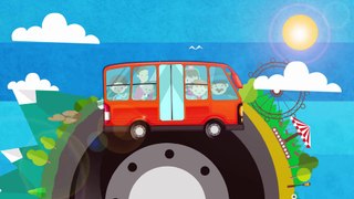 Green Grass Rhymes - Wheels on The Bus Song for Kids
