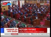 Uhuru Kenyatta’s and Babu Owino surprise handshake in Parliament