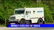 Brinks Truck Drops Thousands of Dollars on Indiana Freeway