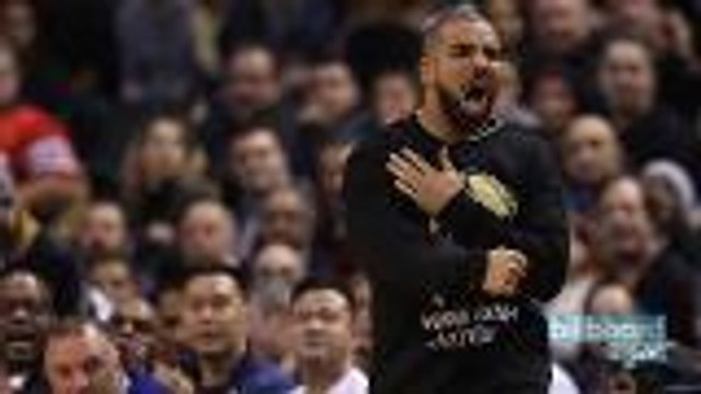 Drake Gets in Heated Argument With Kendrick Perkins at Toronto Raptors Playoff Game | Billboard News