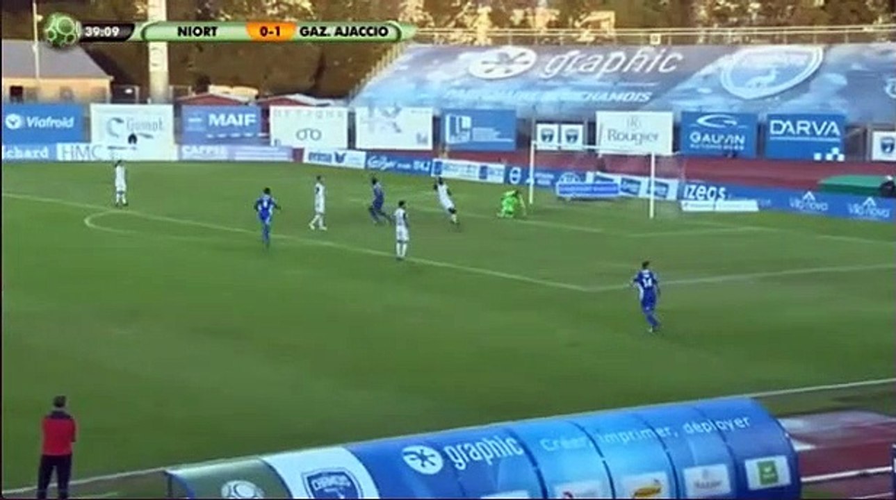 Niort 1 - 1 GFC Ajaccio 1-1 Le but de Dona Ndoh -
