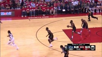 Clint Capela goes up to get it and finishes the oop in the third quarter