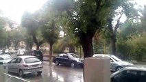 امطار غزيرة تهطل على العاصمة دمشق الآنباب توما مباشر