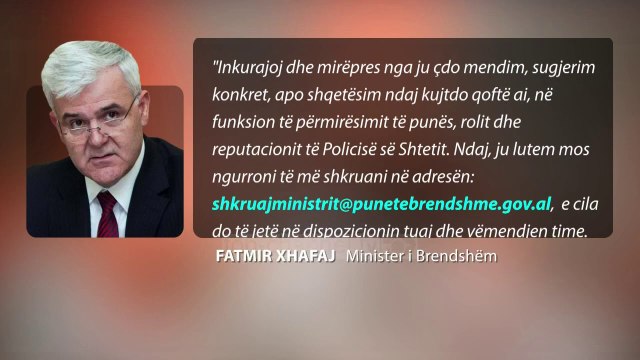 Xhafaj, mesazh vlerësimi për Policinë e Shtetit - Top Channel Albania - News - Lajme