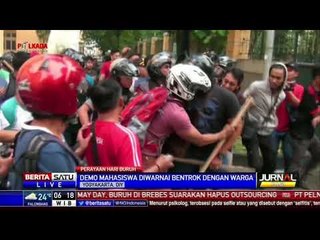Hari Buruh Diwarnai dengan Kericuhan dan Saling Dorong