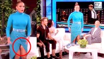 Jennifer Lopez Screams 'Oh No My Spanx' As Suffers Wardrobe Mishap On Ellen