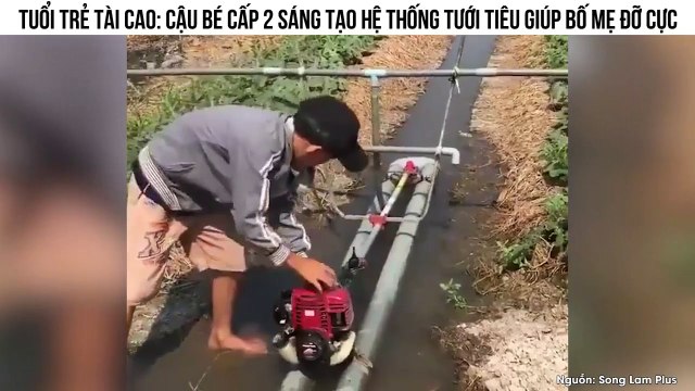 Tuổi trẻ tài cao: Cậu bé cấp 2 sáng tạo hệ thống tưới tiêu giúp bố mẹ đỡ cực