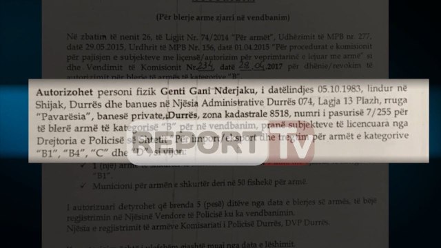 Report TV - Ja dokumenti/ Policia pajisi me armë mikun e Lul Berishës