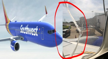 பறந்து செல்லும் போதே ஜன்னல் உடைந்து நொறுங்கியது- வீடியோ