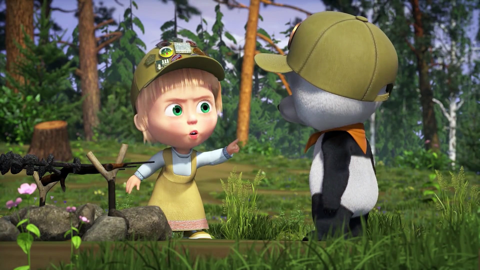 Masha And The Bear Liar Liar Pants On Fire You Re Scared Of Bear Video Dailymotion