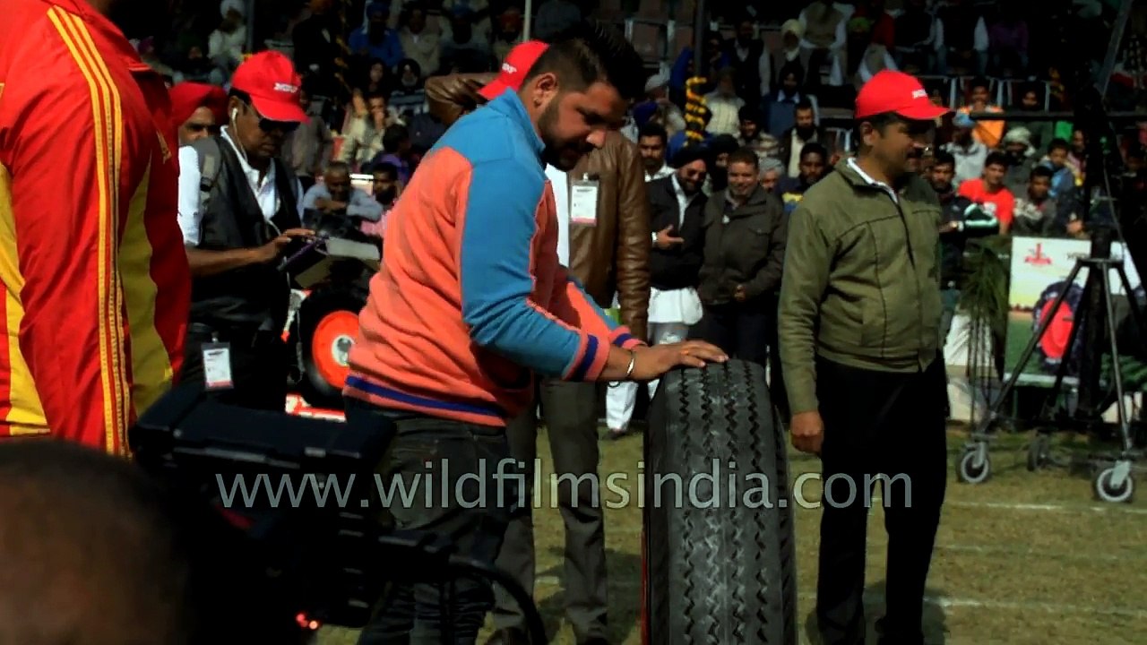 Truck Tyre lifting competetion