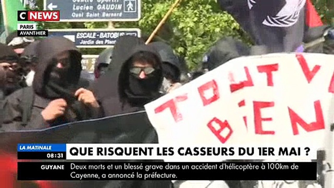 Black Blocs : Que risquent-ils devant la justice après les casses du 1er mai ? Regardez