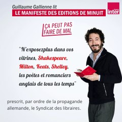 Le manifeste des Editions de Minuit - lecture de Guillaume Gallienne