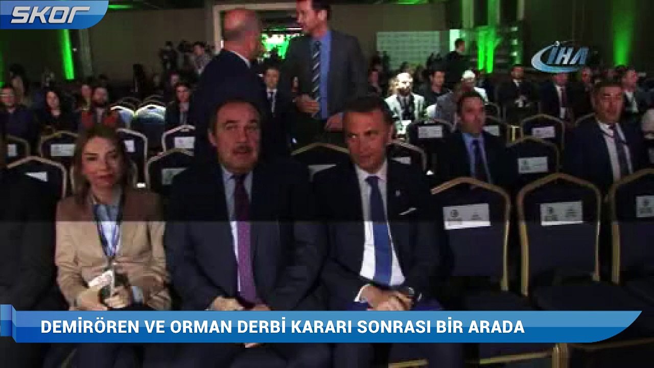 Yıldırım Demirören ve Fikret Orman derbi kararı sonrası bir arada