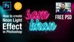 Photoshop tutorials | How to create Neon Light effect in Photoshop 2018 by samkhancreative