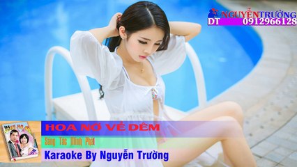 Hoa Nở Về Đêm - Karaoke -  Nguyễn Thành Viên - beat chuẩn