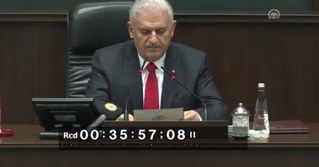 Dha Ankara -Yıldırım; Erdoğan'ın Adaylığı Kararını Okudu, Vekiller Ayakta Alkışladı