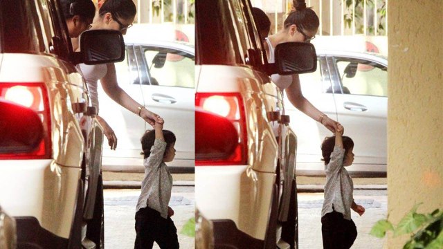 Taimur Ali Khan GUIDES Kareena Kapoor Khan to NANI Babita Kapoor's house | FilmiBeat