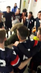 Célébration de la victoire des U17 contre Argelès