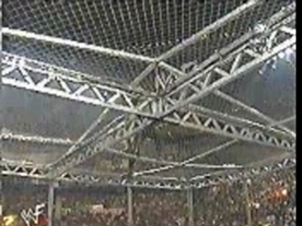 Wwe x - Undertaker chokeslams Mankind through the Hell in a