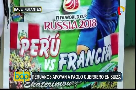 Suiza: hinchas peruanos apoyan a Paolo Guerrero en audiencia