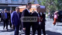 Report TV - Ish-ministri Dritan Priftit  përcillet për në banesën e fundit