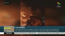 Accidente de avioneta deja cuatro policías muertos en Colombia
