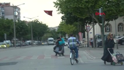 Konya Elektrikli Bisiklet Üzerinde Tehlikeli Yolculuk