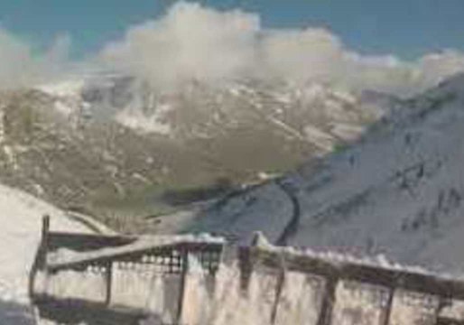 Workers Get Scenic Montana Mountain View During Beartooth Highway Snow Removal