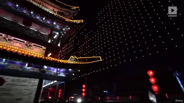 Chinese Company Sets World Record by Flying Over 1,300 Drones Simultaneously