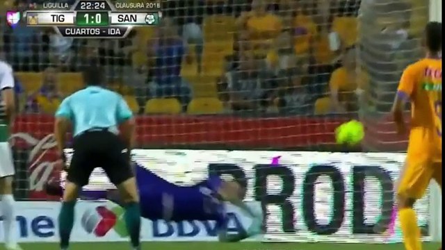 Tigres vs Santos 2-0 Resumen y GOLES Cuartos De Final IDA LIGUILLA 2018 LIGA MX
