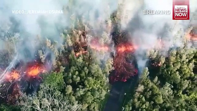 Environ 10.000 habitants de Hawaï ont été invités à se réfugier cette nuit après l'éruption du volcan Kilauea