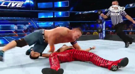JOHN CENA VS SHINSUKE NAKAMURA EN ESPAÑOL WWE SMACKDOWN LIVE 1/8/17 EN ESPAÑOL