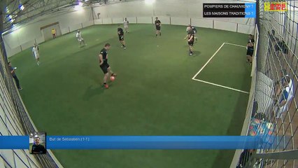 But de Sébastien  (1-1) - POMPIERS DE CHAUVIGNY Vs LES MAISONS TRADITIONS - 03/05/18 20:00 - LIGUE 2