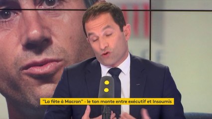Benoît Hamon dénonce "la manipulation du gouvernement" au sujet de "La fête à Macron". "Aucun de ceux qui demain iront aux défilés n'a envie que cette journée soit salie ou souillée par des violences" #8h30politique