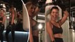 Kourtney Kardashian flaunts toned tummy wearing sports bra for boxing workout with pal Larsa Pippen.