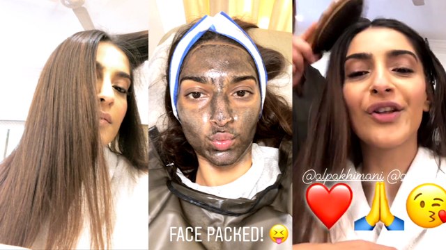 Sonam Kapoor Enjoys A Day In Salon, Hair And Makeup Before Wedding